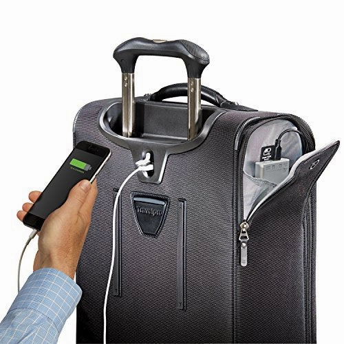 Travelpro Luggage Crew 11 20" Carry-on International Spinner w/USB Port, Black