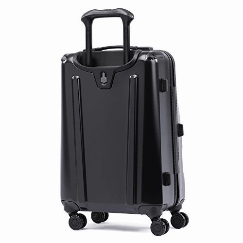 Travelpro Luggage Crew 11 21" Carry-on Slim Hardside Spinner w/USB Port, Obsidian Black/Blue Interior