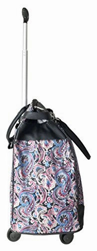 Trendy Flyer Computer/Laptop Rolling Bag 4 Wheel Case Paisley Pink