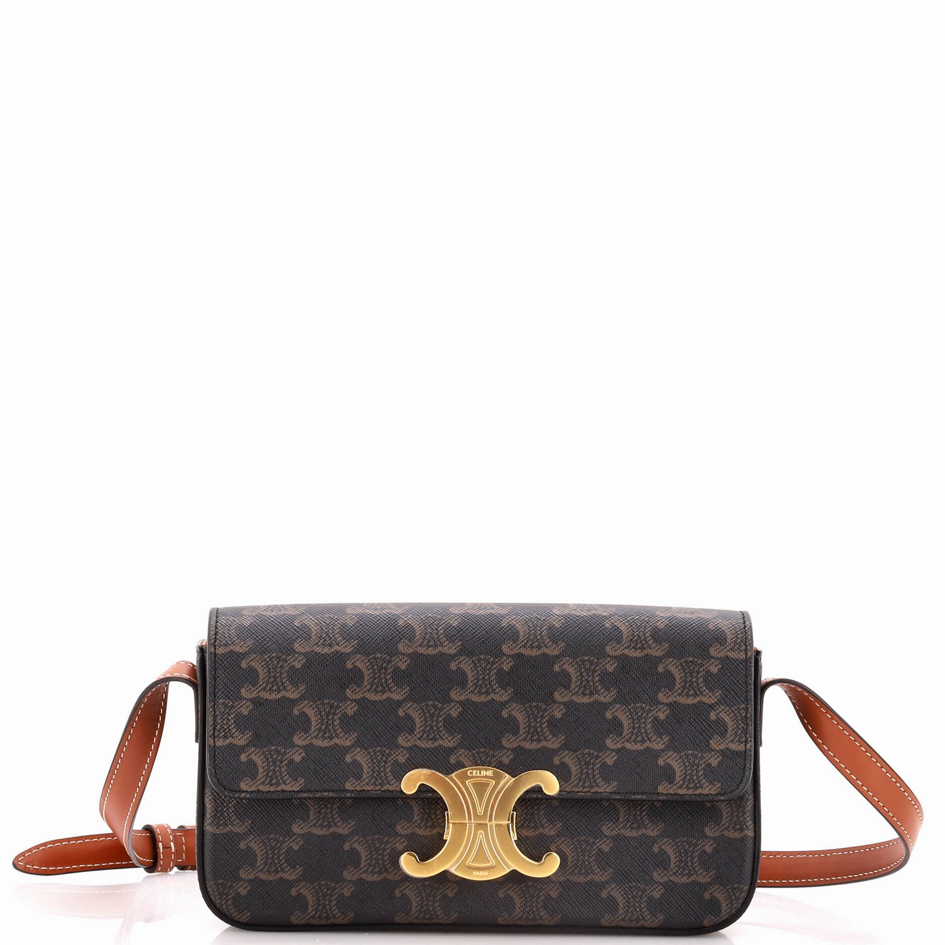 Triomphe East-West Shoulder Bag Triomphe Coated Canvas