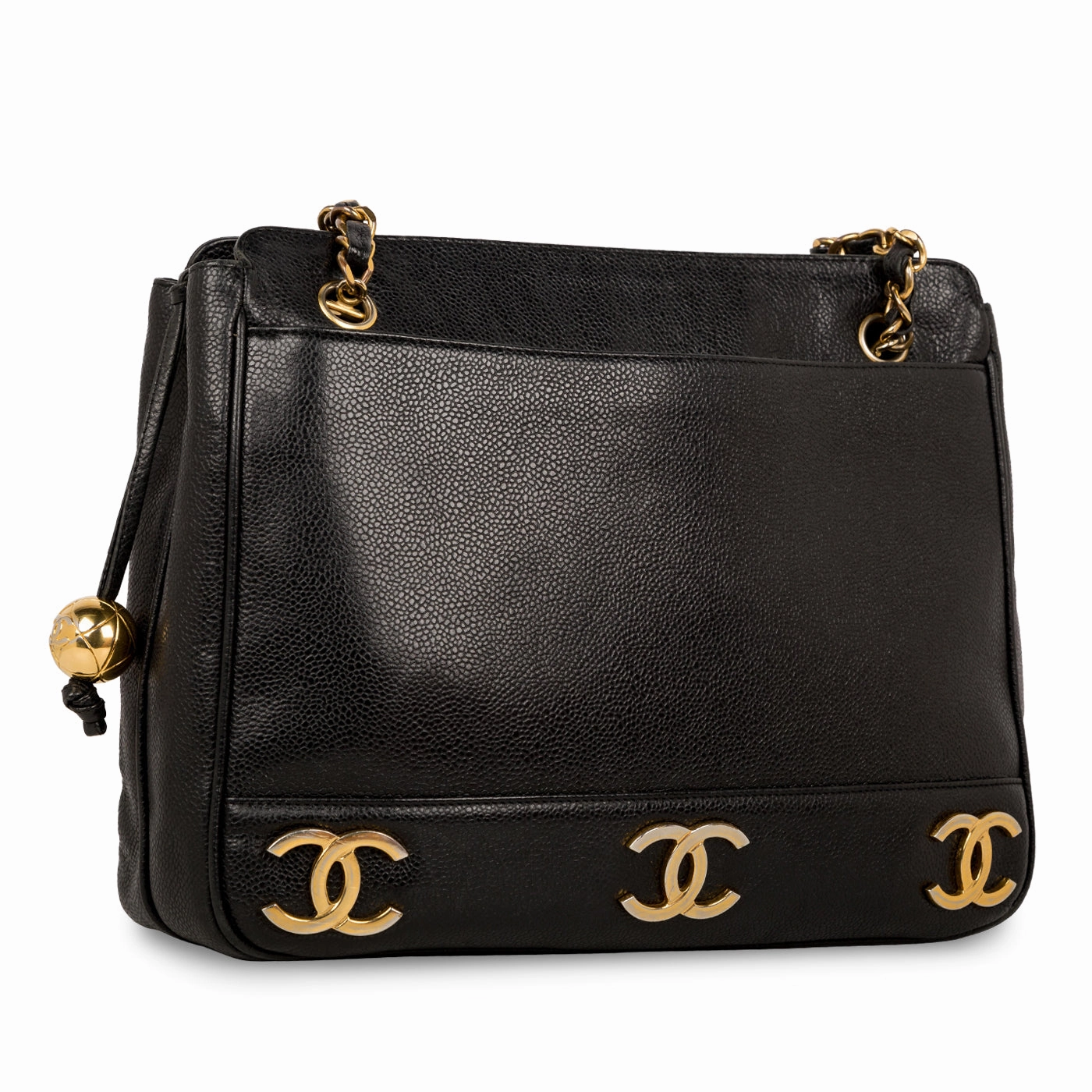 Triple Coco Caviar Shoulder Bag