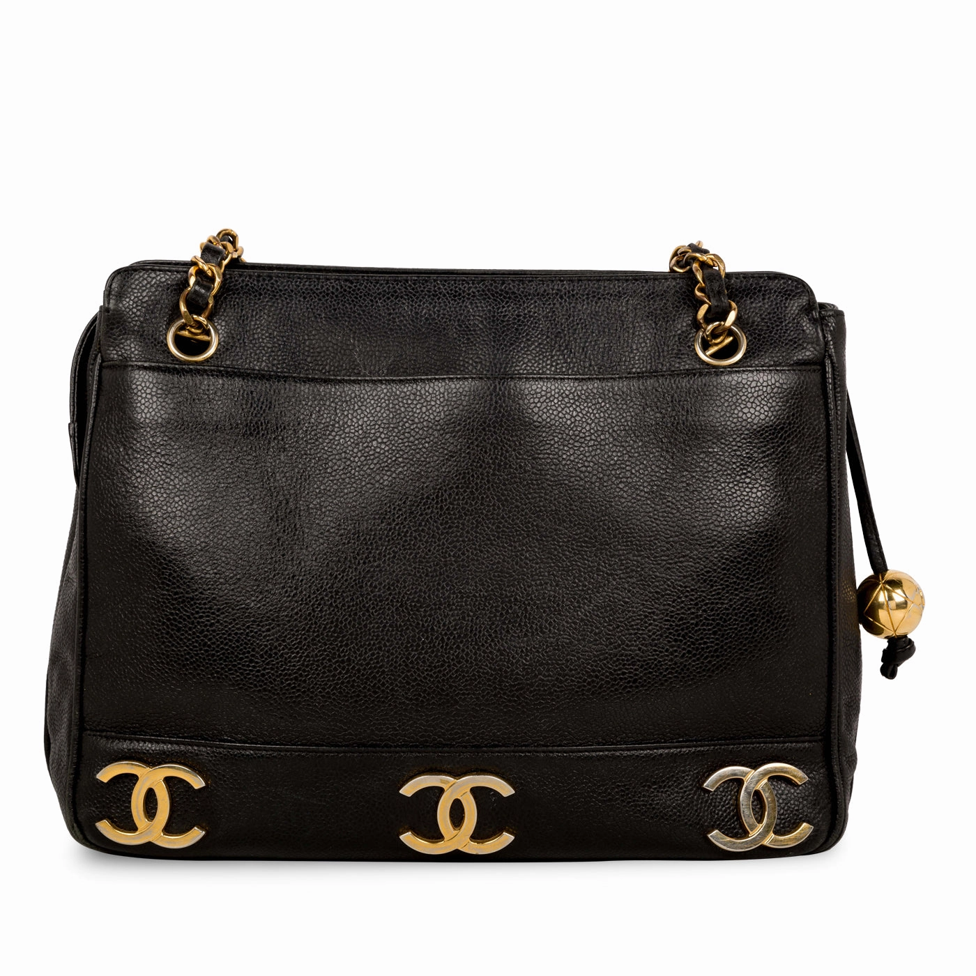 Triple Coco Caviar Shoulder Bag