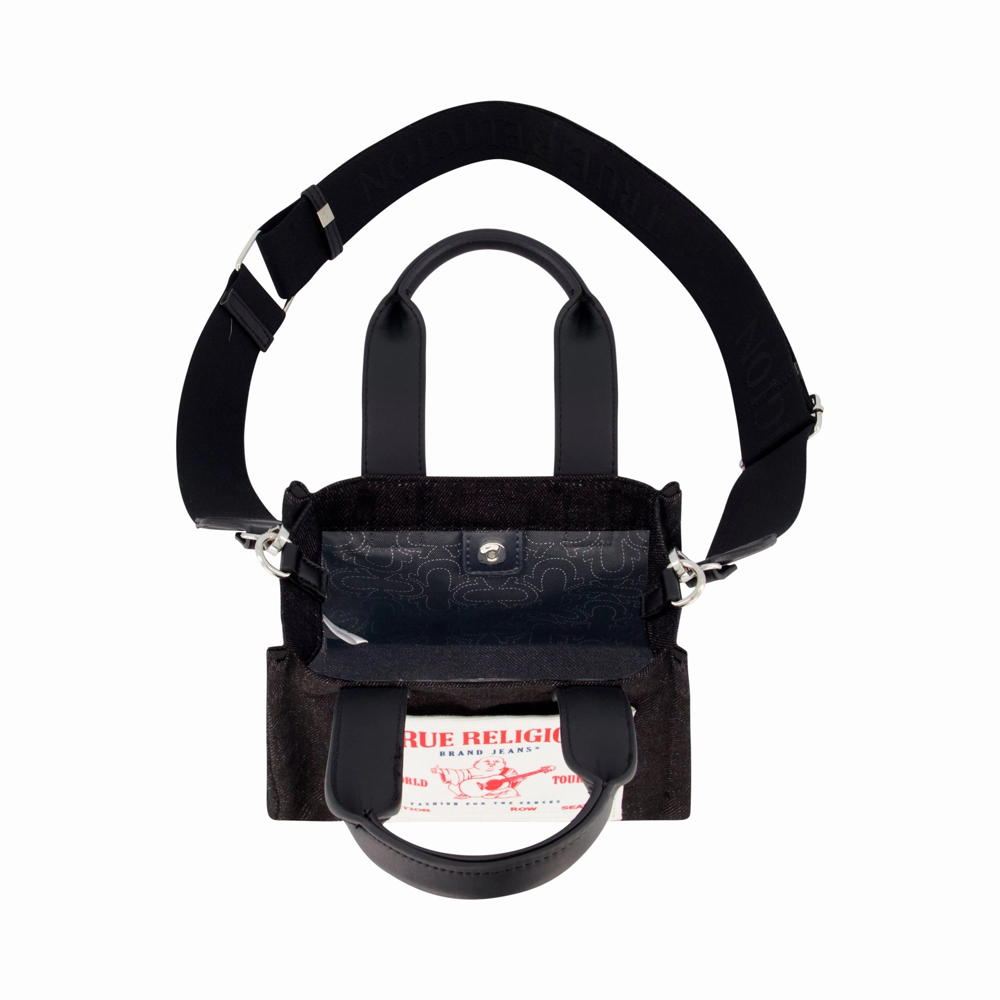 True Religion Mini Black Denim Tote