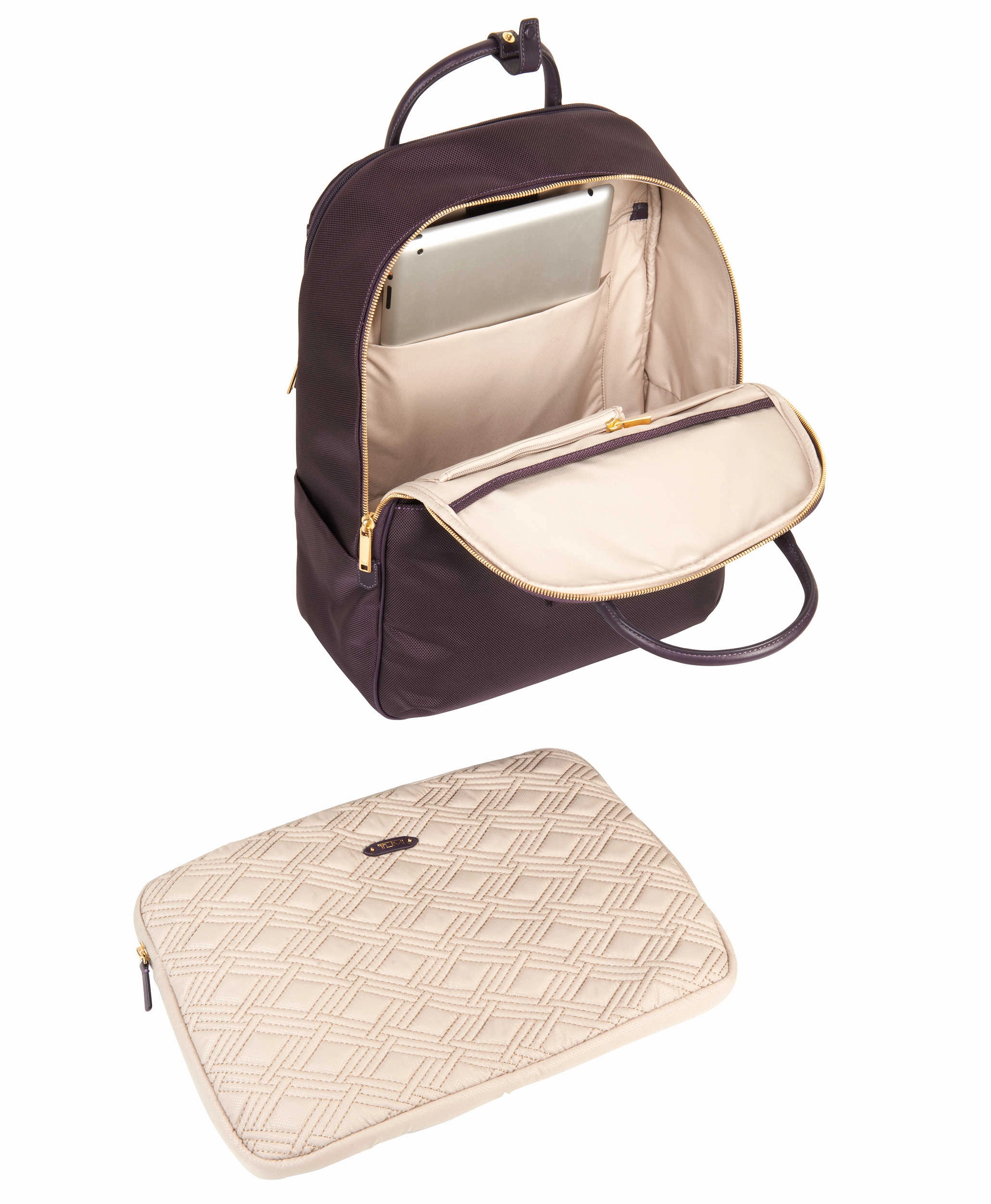 TUMI Larkin Portola Convertible Backpack Aubergine