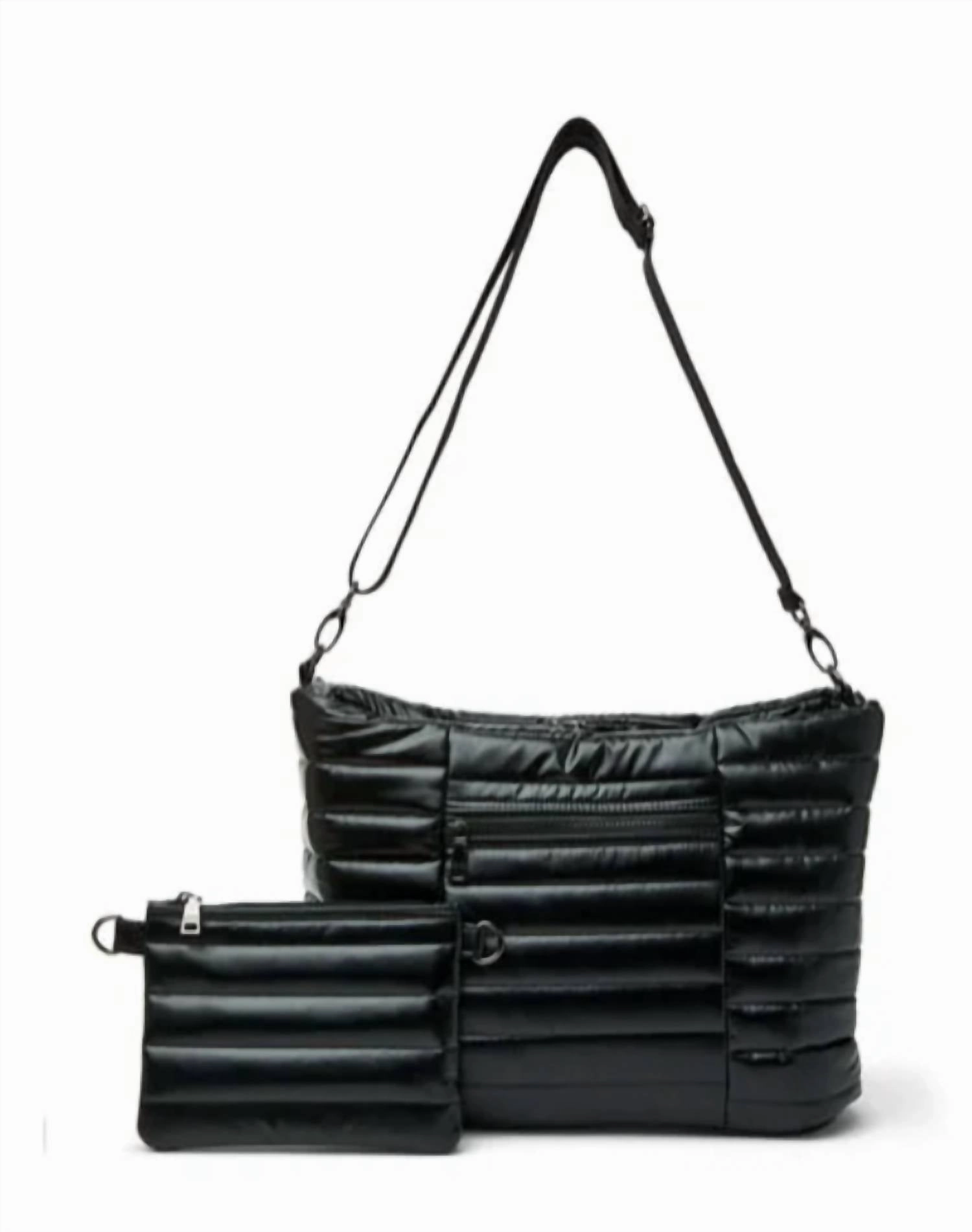 Two Faced Reversible Tote In Pearl Black