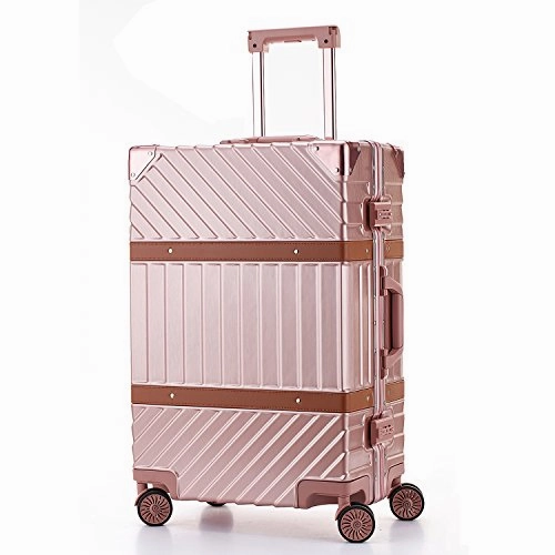 Unitravel Aluminum Hardside Luggage Vintage Travel Suitcase Spinner Wheels Tsa