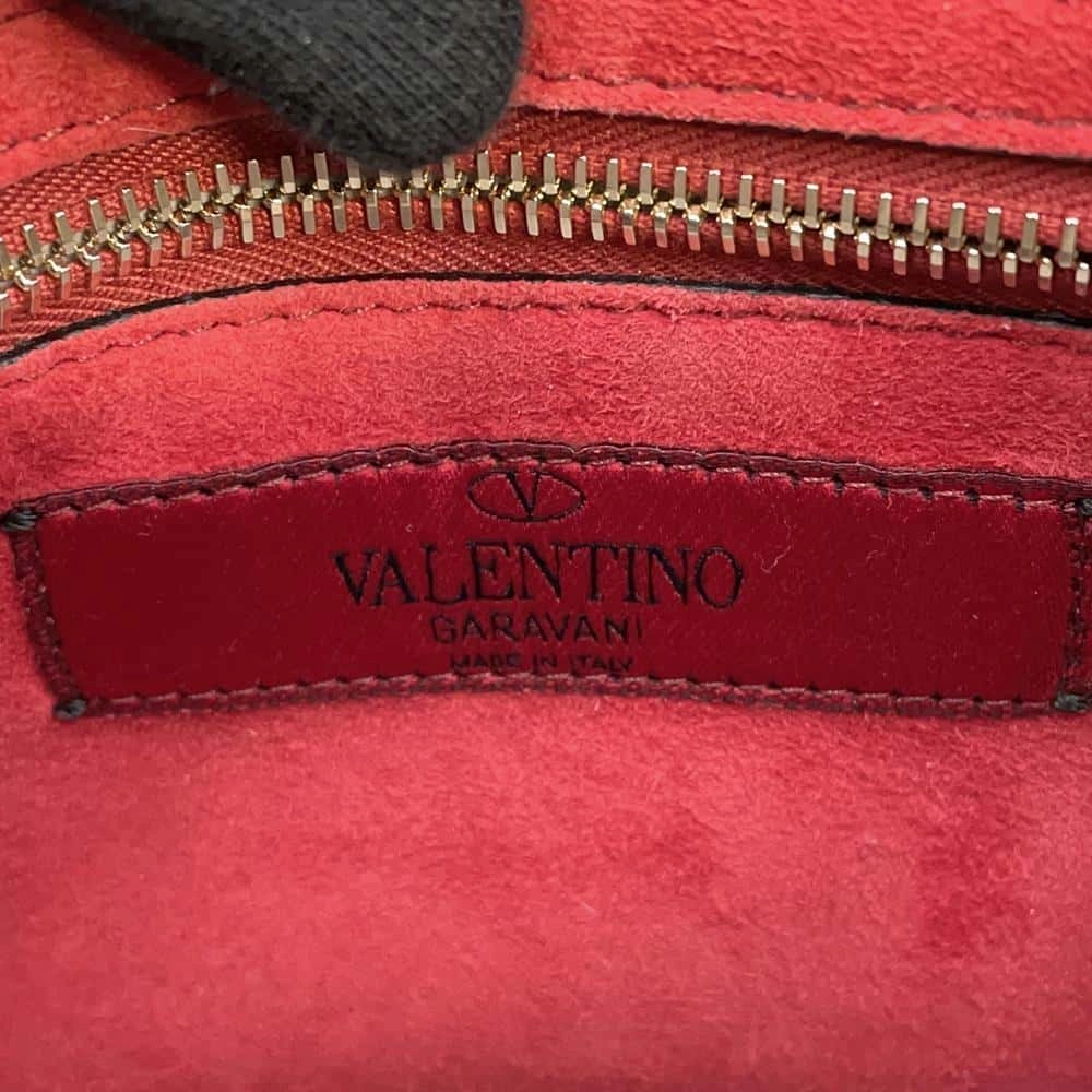Valentino Garavani Rock Studded 2WAY ChainShoulder Bag Gray Leather