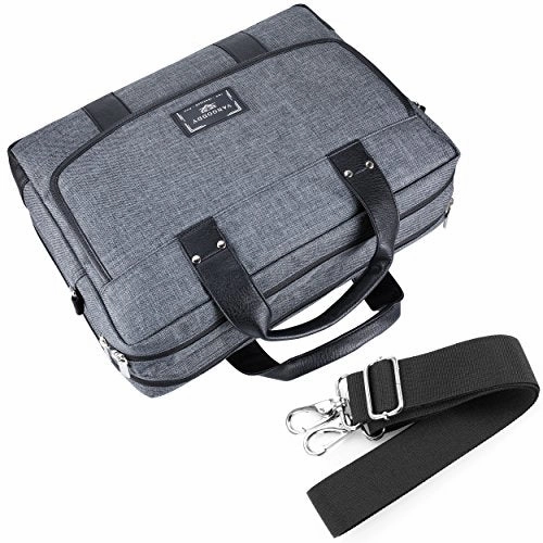Vangoddy Chrono Grey Carrying Tote Crossbody Shoulder Bag For Dell Alienware 15 | Inspiron 15