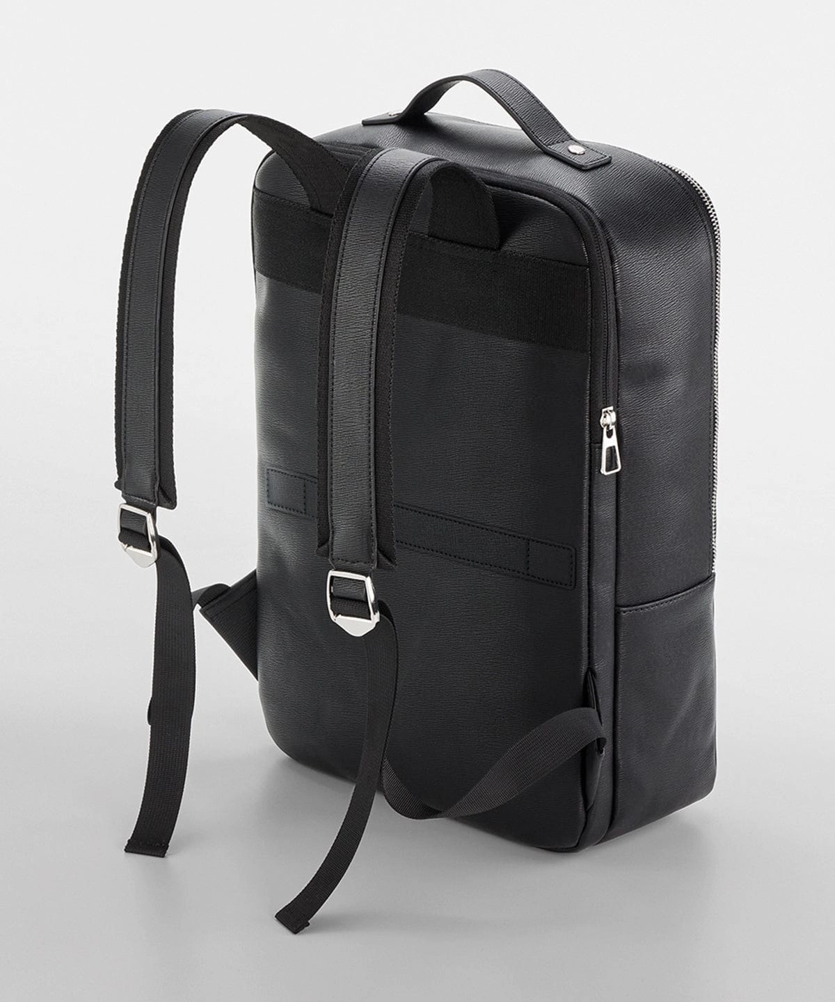 Vegan Leather Tailored Luxe Recycled PU Backpack | Black