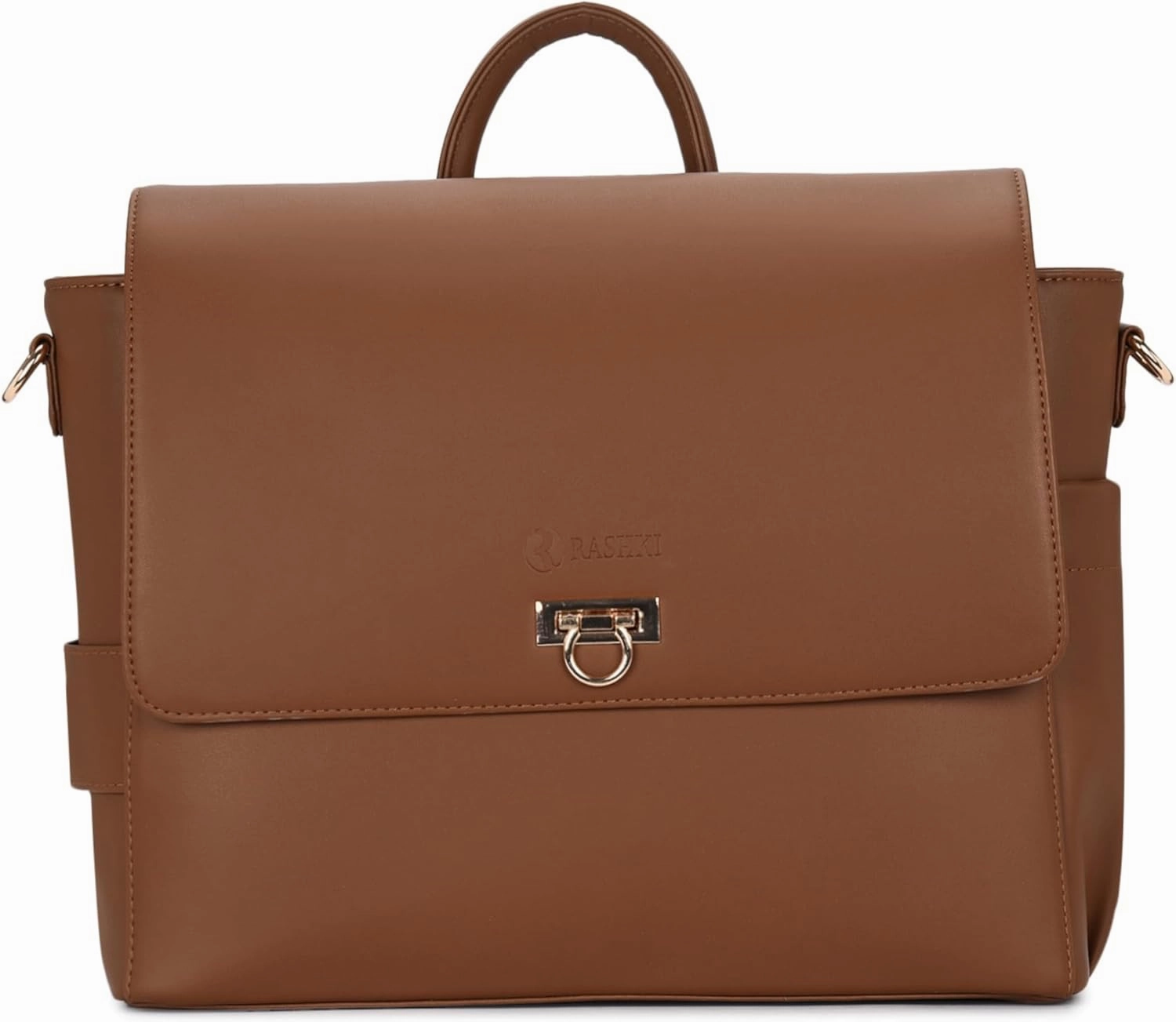 VERS Women Tote Bag Convertible Backpack | 15.6" Laptop Messenger Bag | Office Bag | College Bag | Vegan Leather (Tan)