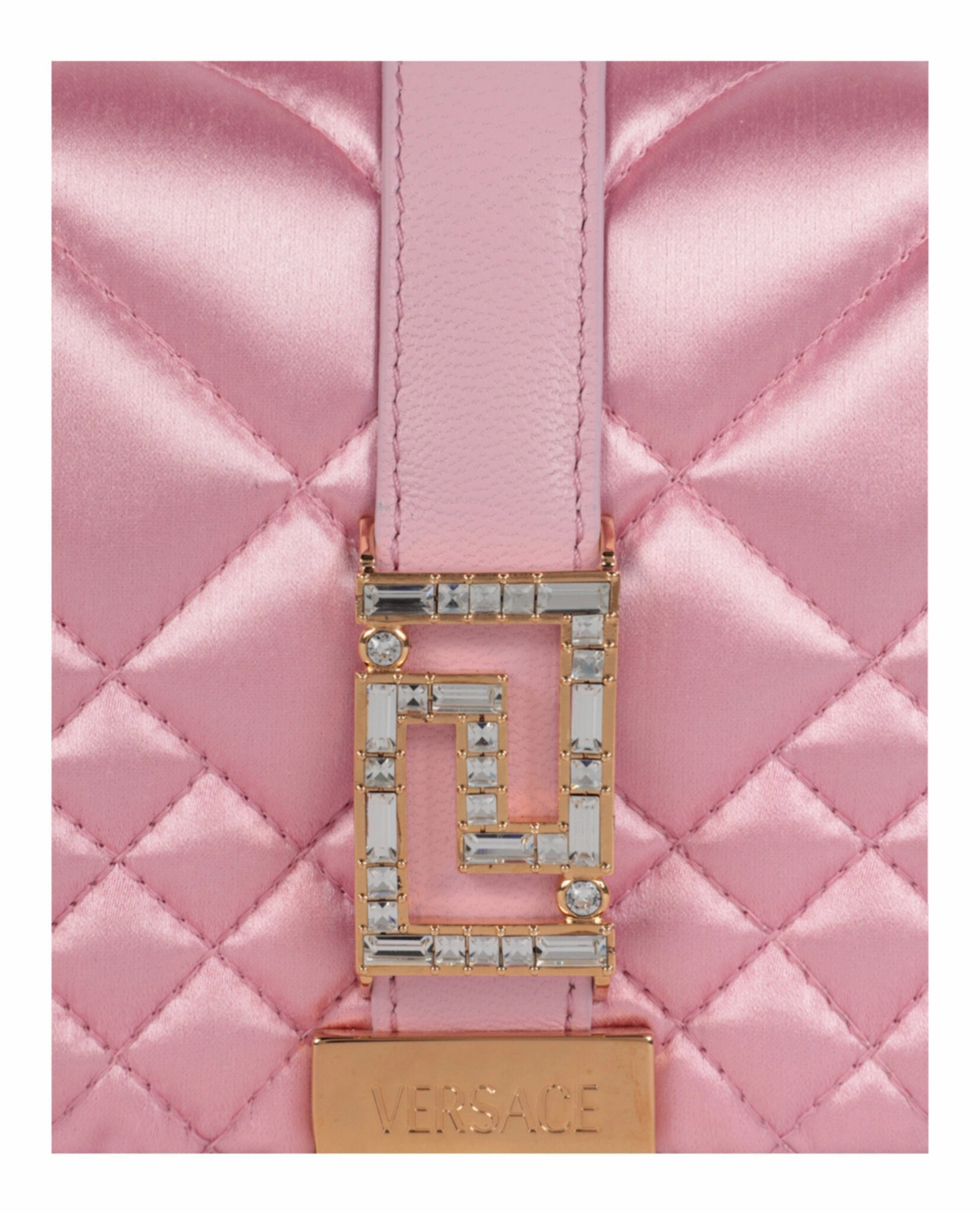 Versace Greca Goddess Quilted Satin Shoulder Bag 1010951-1A08808-1P88