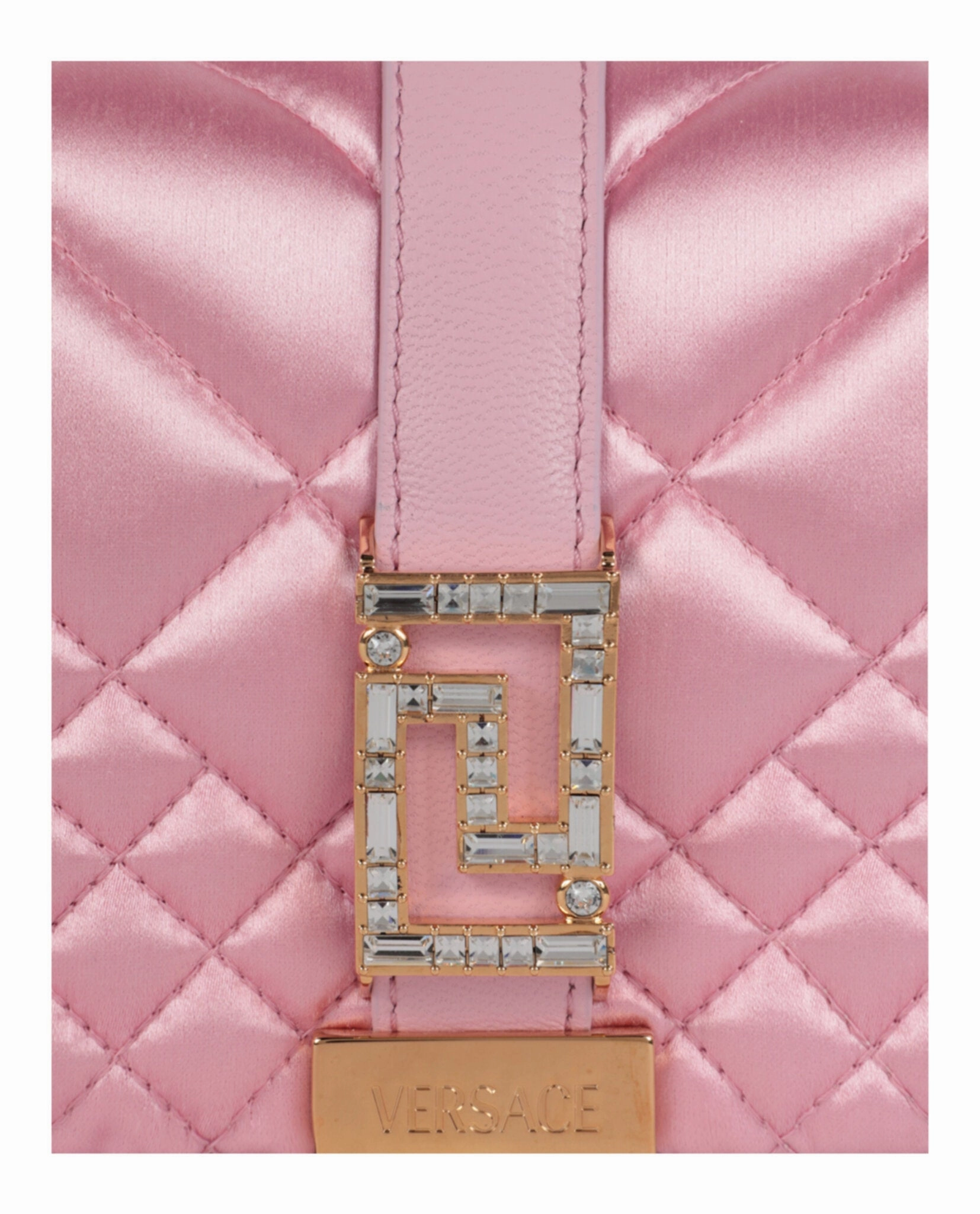 Versace Greca Goddess Quilted Satin Shoulder Bag 1010951-1A08808-1P88