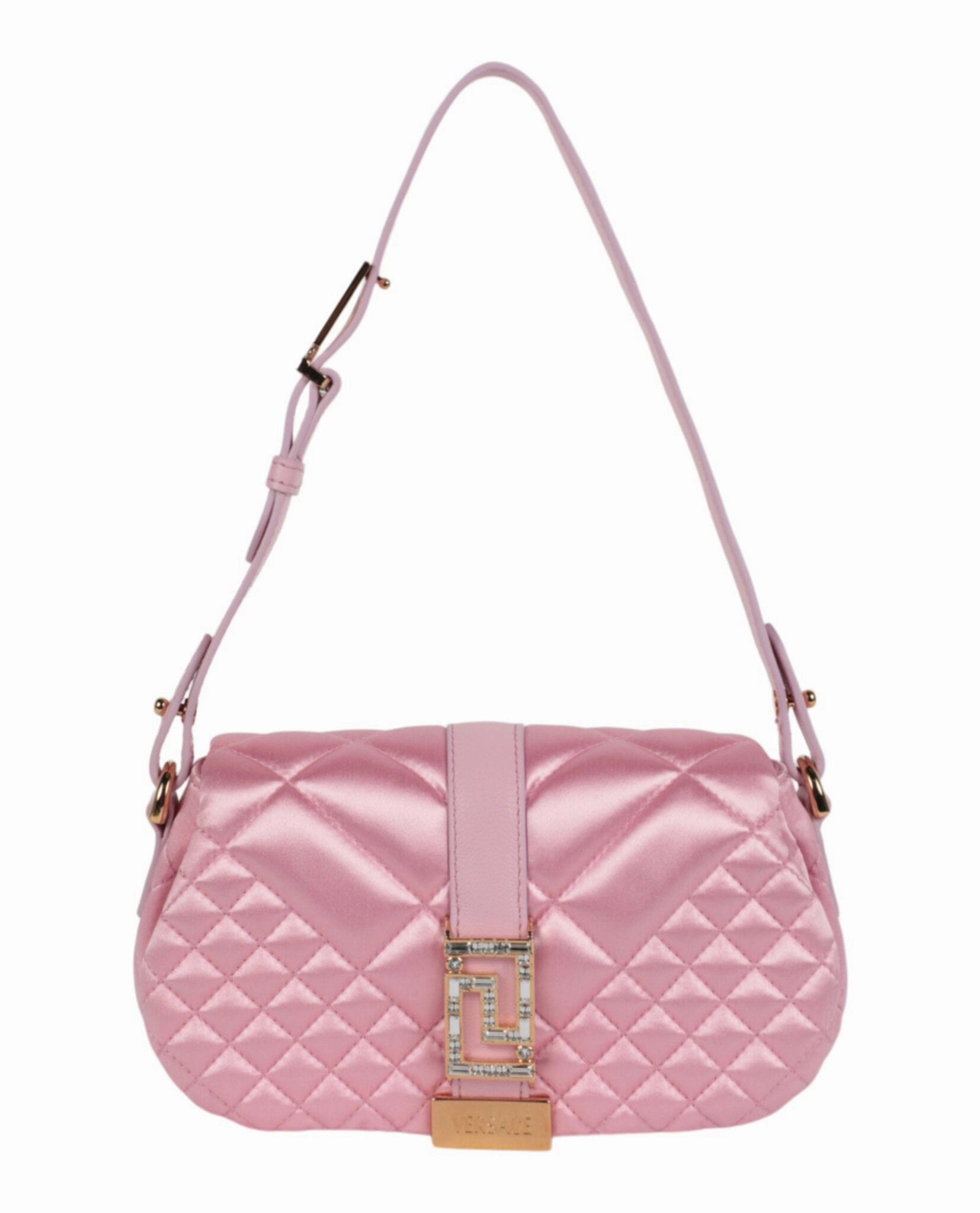 Versace Greca Goddess Quilted Satin Shoulder Bag 1010951-1A08808-1P88