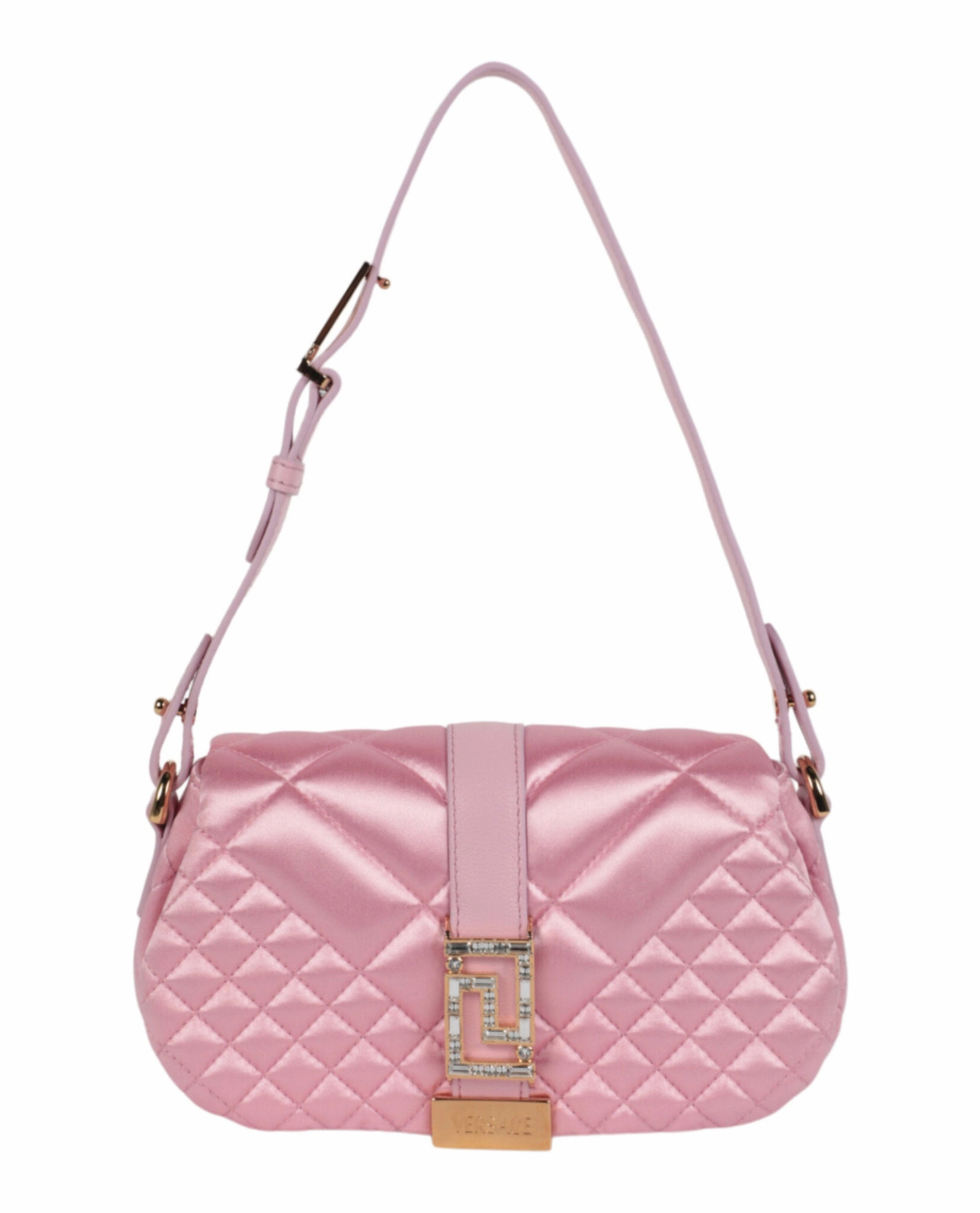 Versace Greca Goddess Quilted Satin Shoulder Bag 1010951-1A08808-1P88