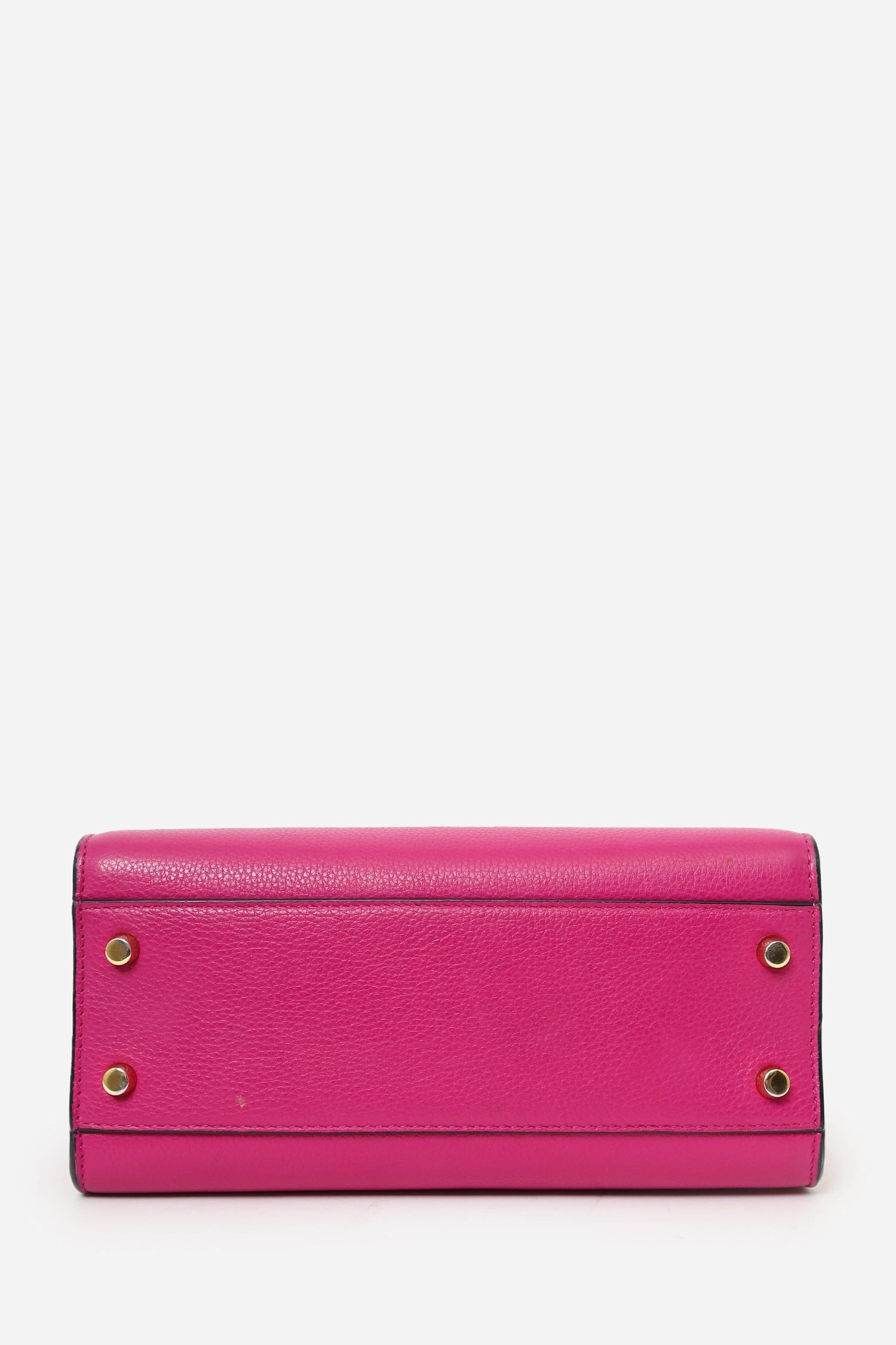 Versace Pink Leather Small Virtus Top Handle Bag (As Is)