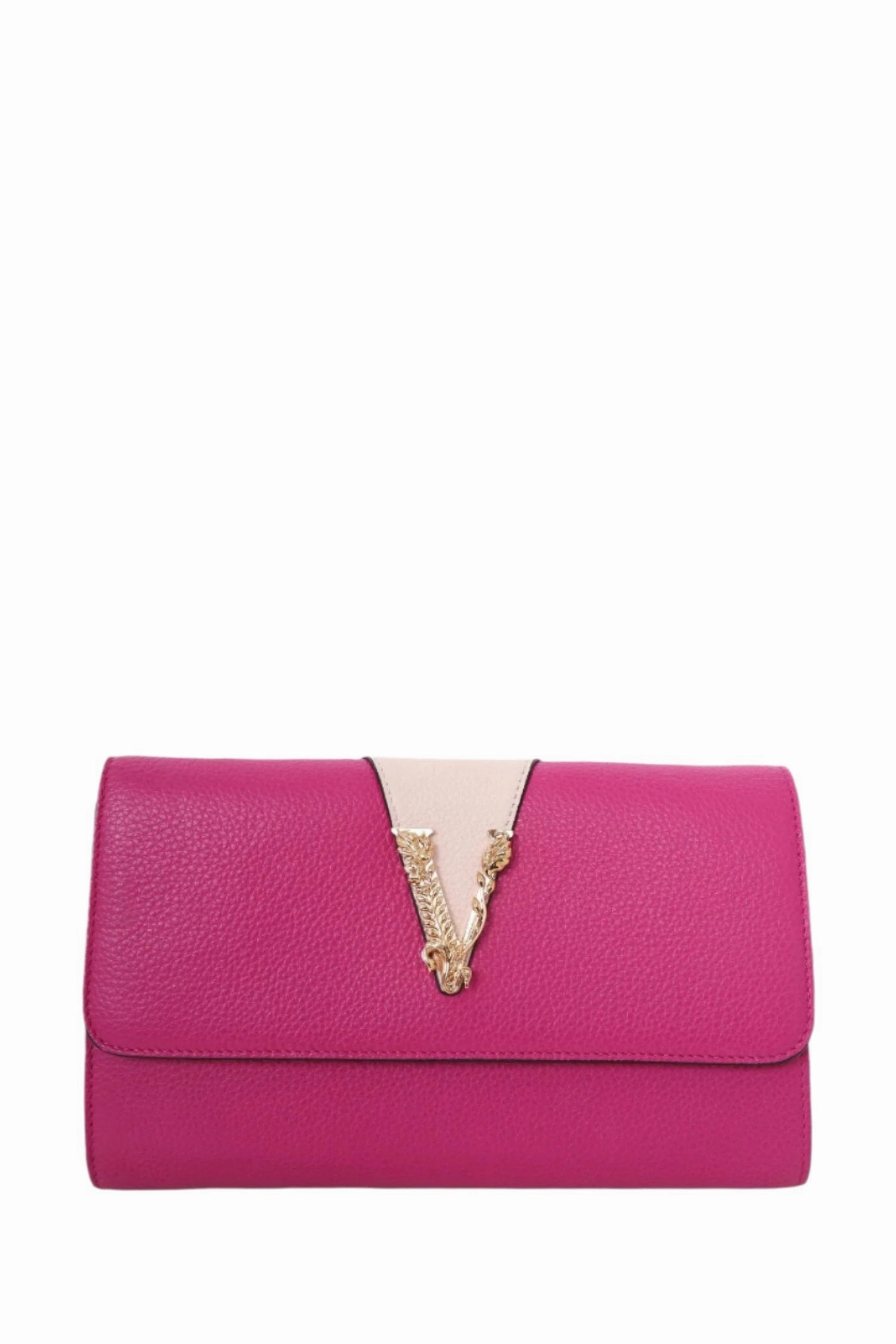 Versace Pink Leather Virtus Crossbody Bag
