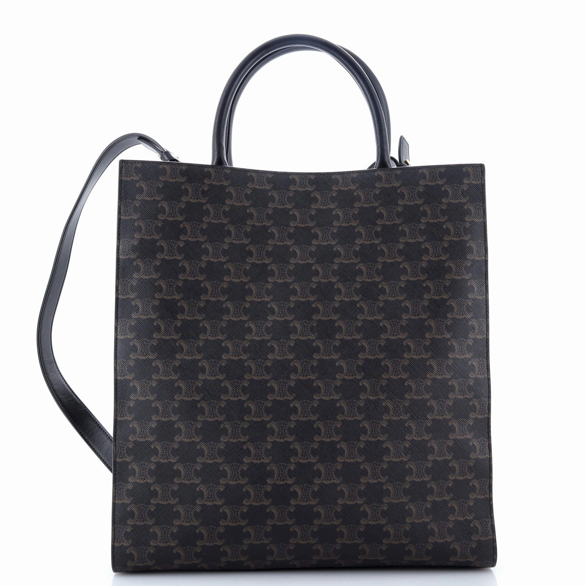Vertical Cabas Tote Triomphe Coated Canvas Medium
