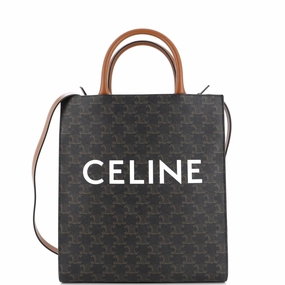 Vertical Cabas Tote Triomphe Coated Canvas Small