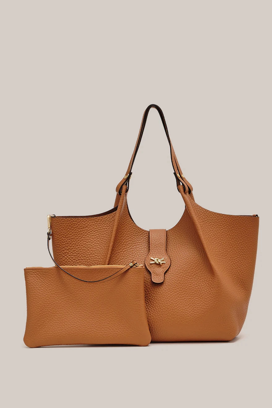 Vestirsi Grace Large East West Tote Tan