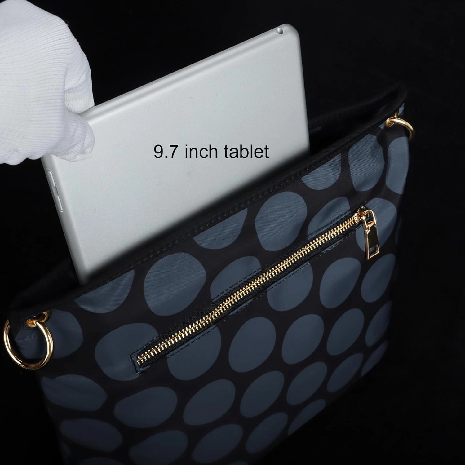 VGOAL Crossbody Bag High Texture Double Zipper Casual Shoulder Women's Bag Nylon Cloth Perforated Messenger Bag