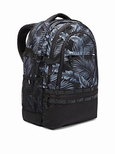 Victorias Secret Pink Collegiate Backpack New Color Black & Gray Palm