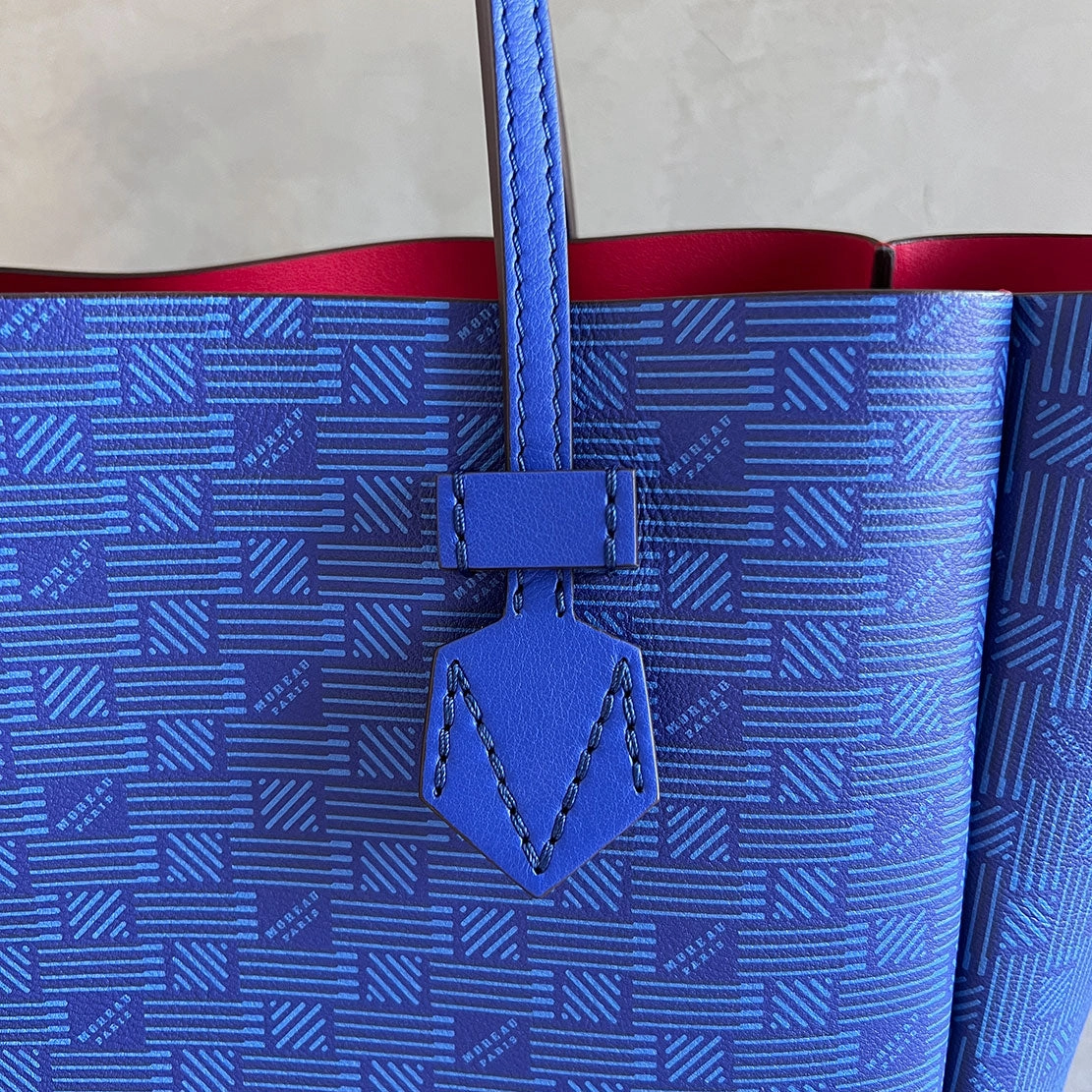 Vincennes MM Reversible Tote, Blue / Red