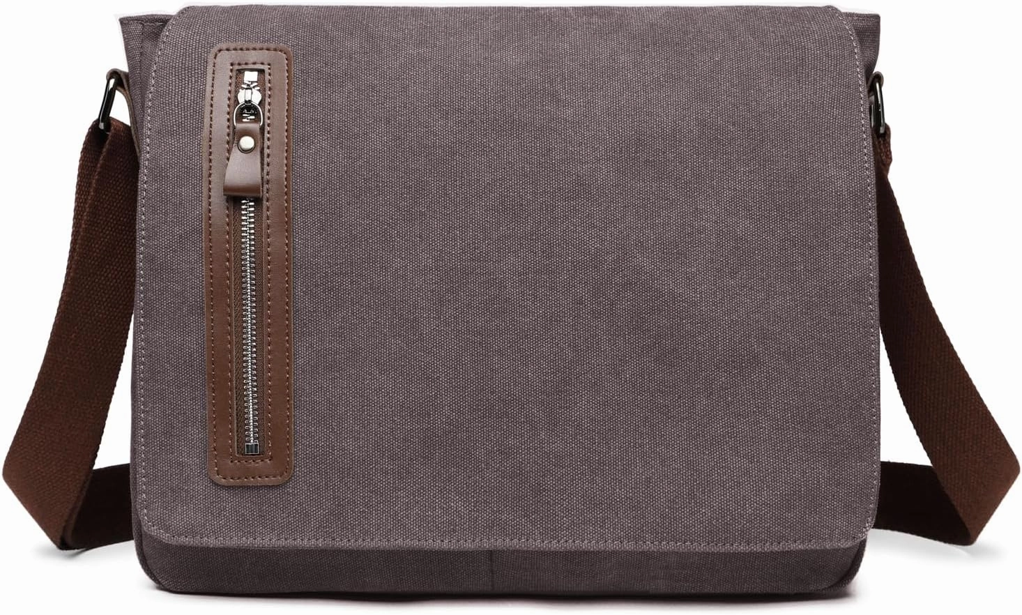 Vintage Canvas Messenger Bag Unisex Shoulder Bag Canvas Satchel Cross Body College Work Satchel Briefcase for 14 Inch Laptop