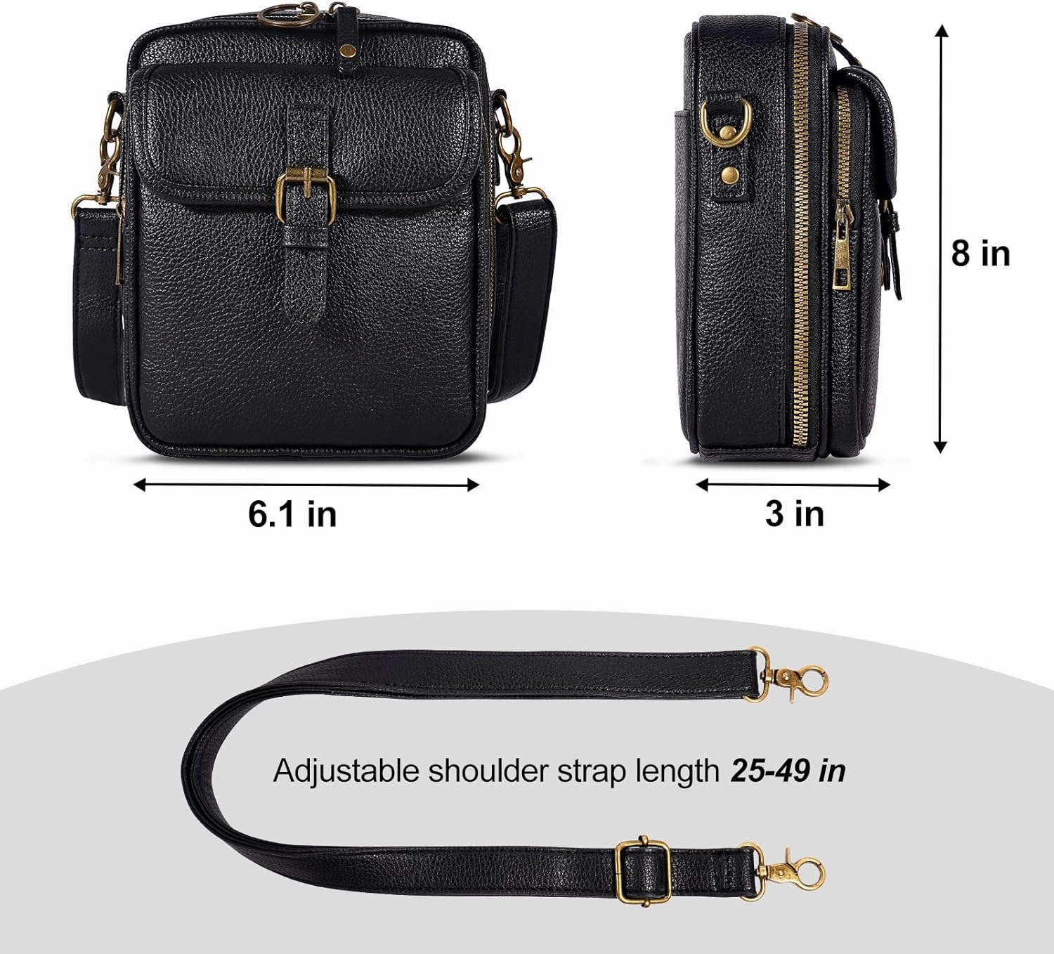 Vintage Messenger Bag,Womens Large Capacity Sling Bag Crossbody,Eather Cell Phone Pouch,Small Purses,Mini Shoulder Handbag
