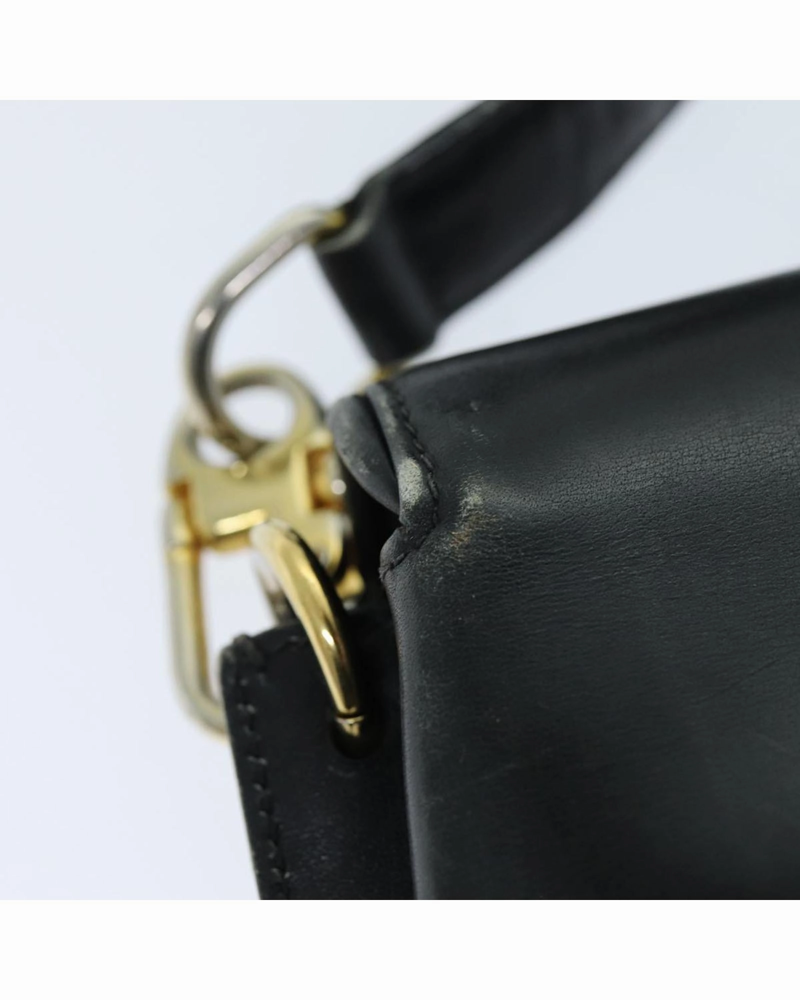 Vintage Shoulder Bag Black Leather
