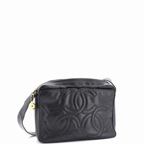 Vintage Triple CC Camera Shoulder Bag Caviar Medium