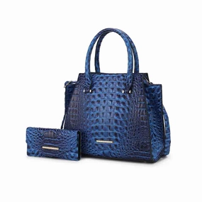 Viridiana Luxe Croc-Embossed Tote Bag Elegant and Versatile Handbag