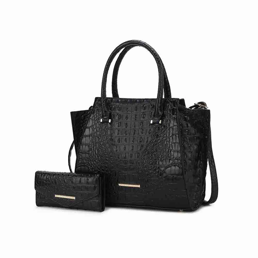 Viridiana Luxe Croc-Embossed Tote Bag Elegant and Versatile Handbag
