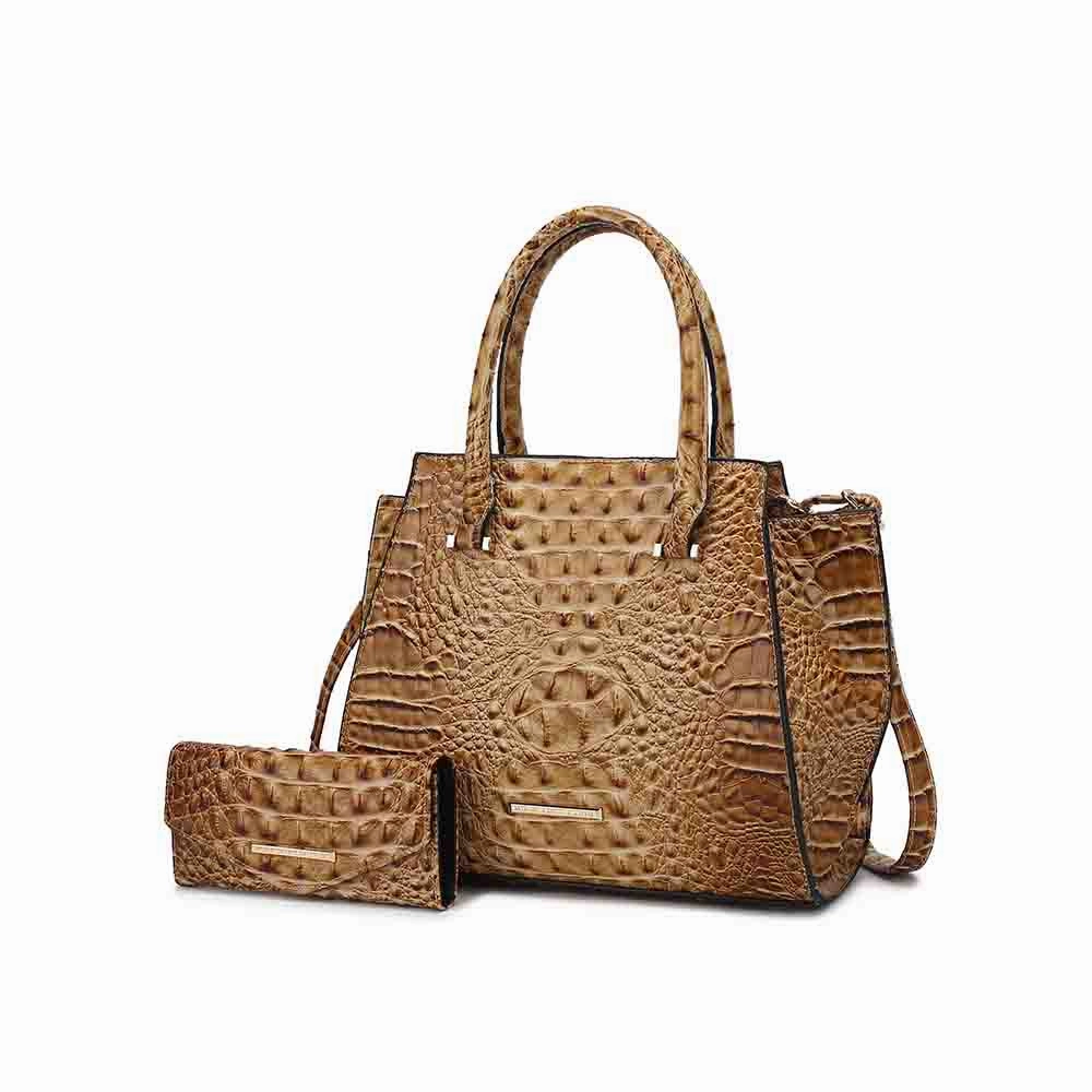 Viridiana Luxe Croc-Embossed Tote Bag Elegant and Versatile Handbag