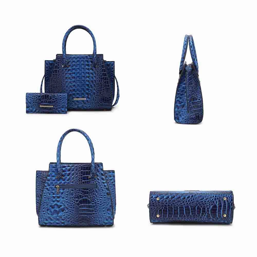 Viridiana Luxe Croc-Embossed Tote Bag Elegant and Versatile Handbag