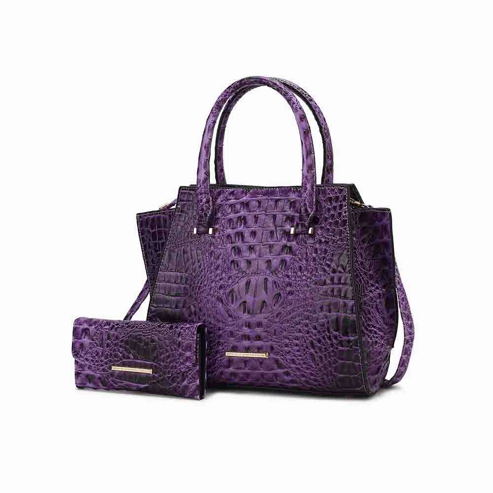 Viridiana Luxe Croc-Embossed Tote Bag Elegant and Versatile Handbag