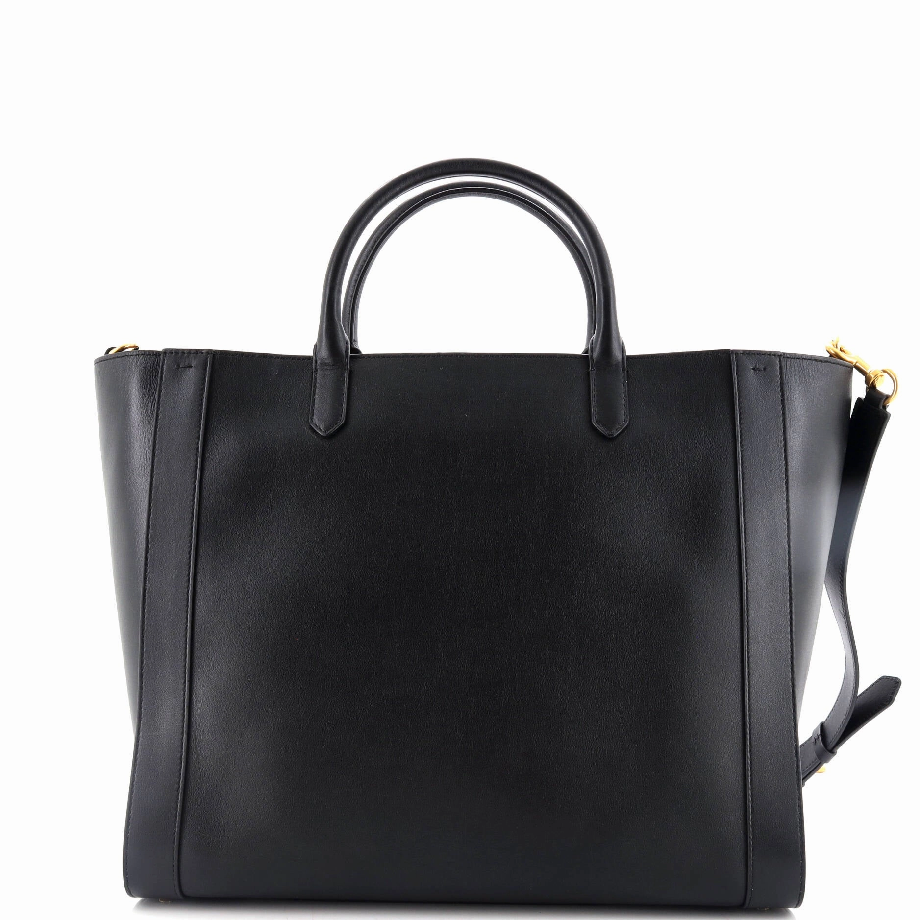 VLogo Convertible Shopper Tote Leather Large
