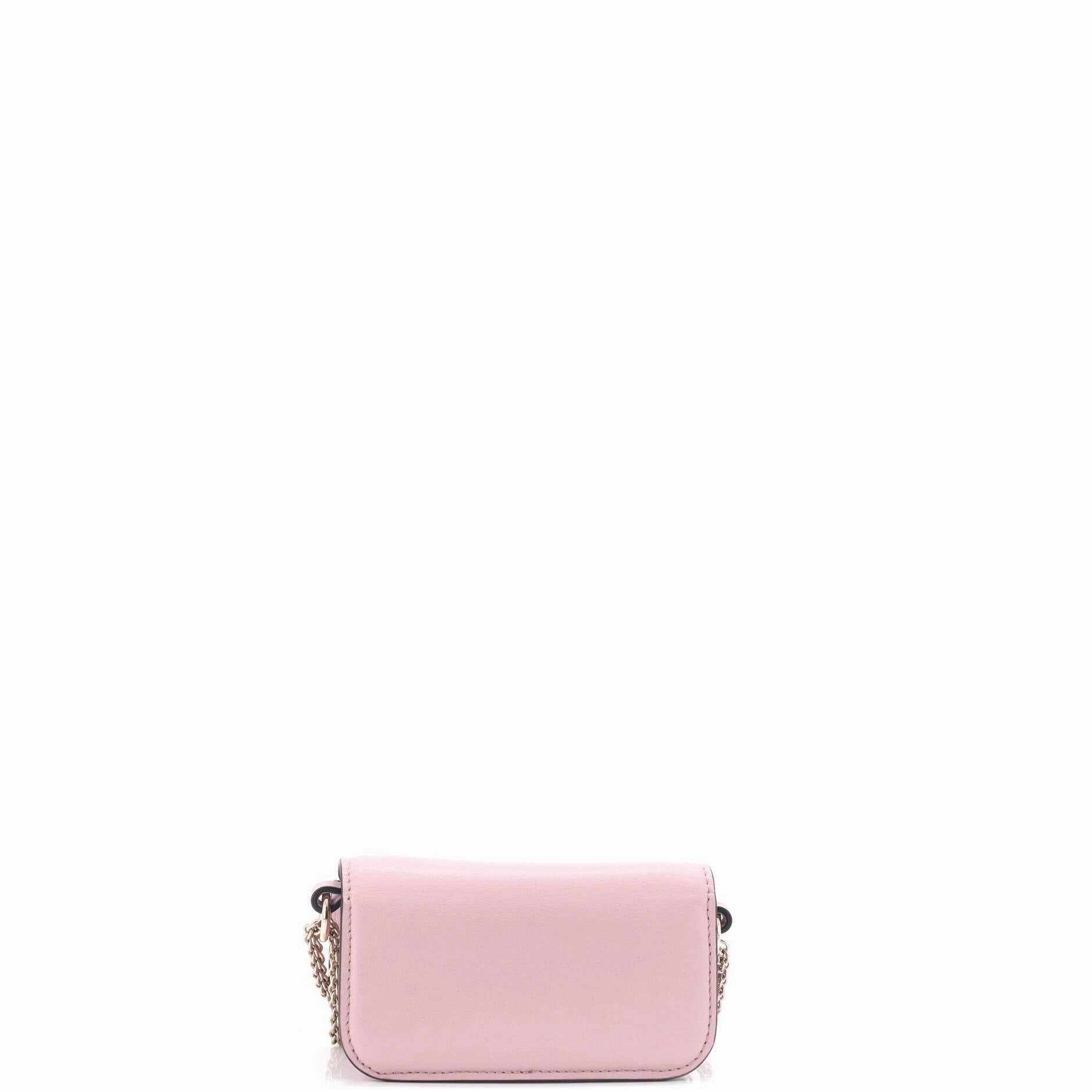 VLogo Loco Flap Shoulder Bag Leather with Crystals Micro