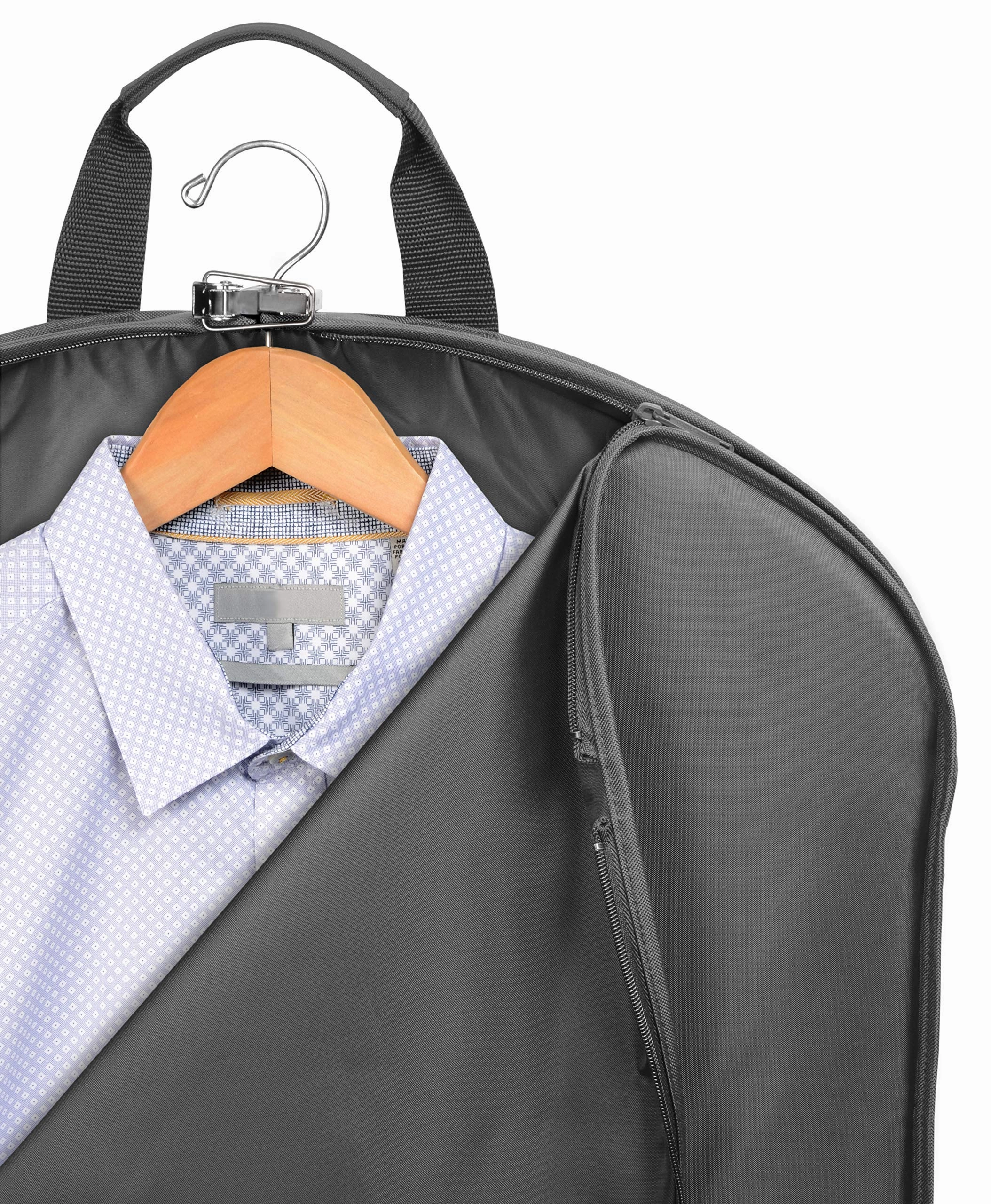 WallyBags 45" Deluxe Extra Capacity Travel Garment Bag with two accessory
