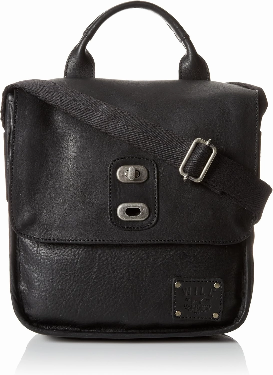 Will Leather Goods Men's Bowdie Small Crossbody Messenger Bag, Back, One Size