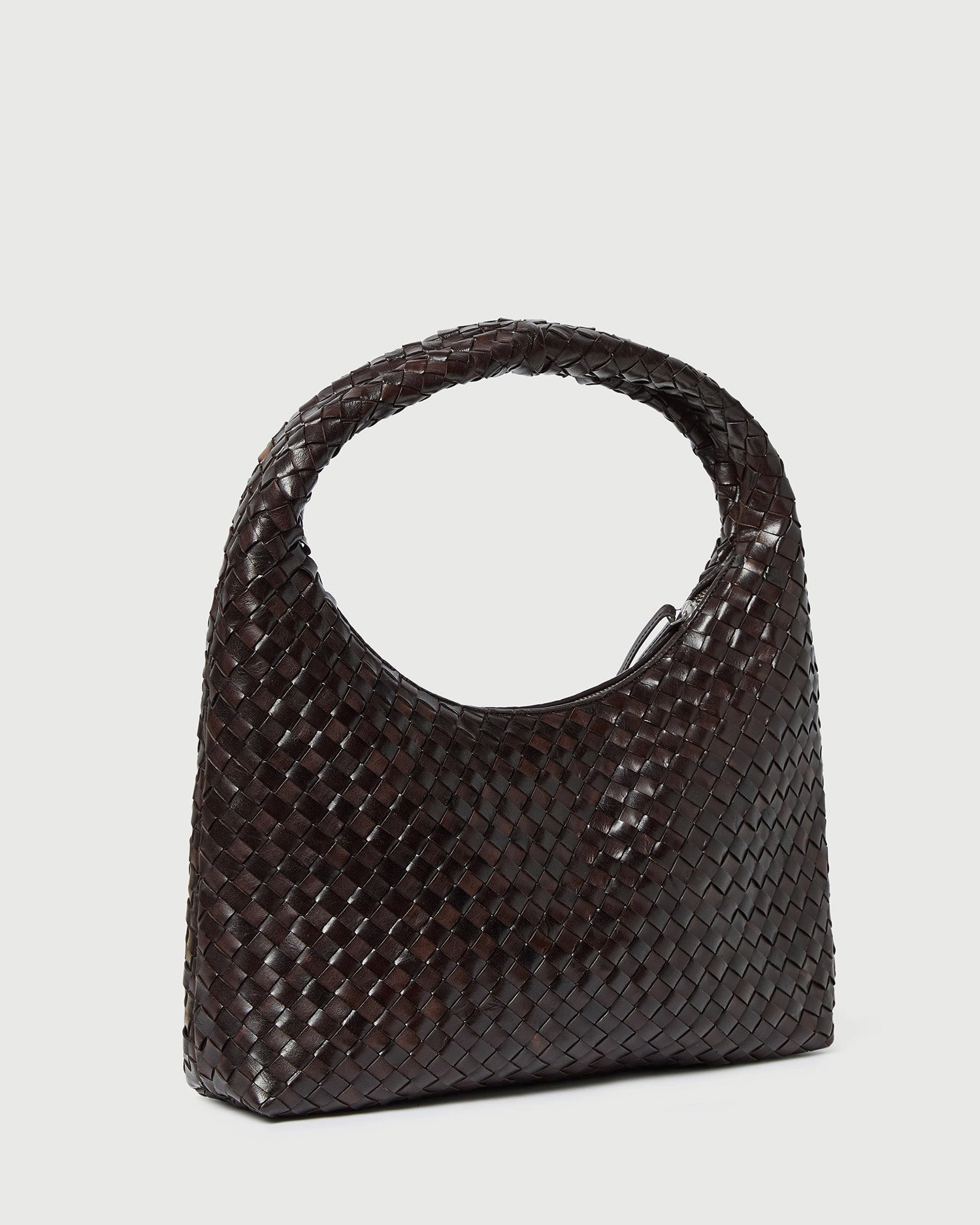 Willow Chocolate Woven Hobo Bag