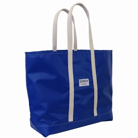 Women Coated Canvas Tote Bag In Royal Blue