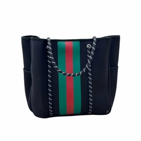 Women Courtside Large Tote Bag In Black/red/green