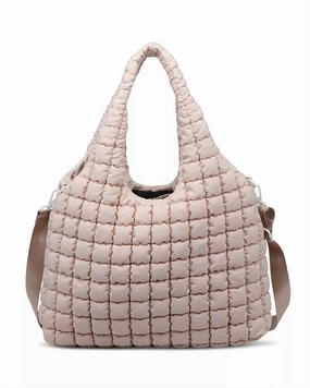 Women Elevate Puffer Bag In Cream