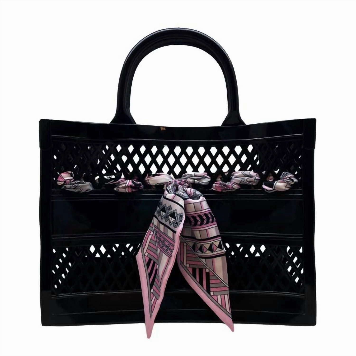 Women's The Soleil Cutout Jelly Tote In Black