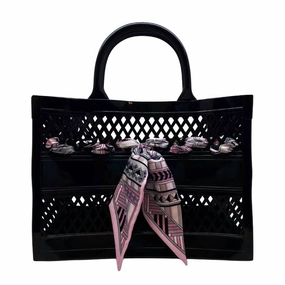 Women's The Soleil Cutout Jelly Tote In Black