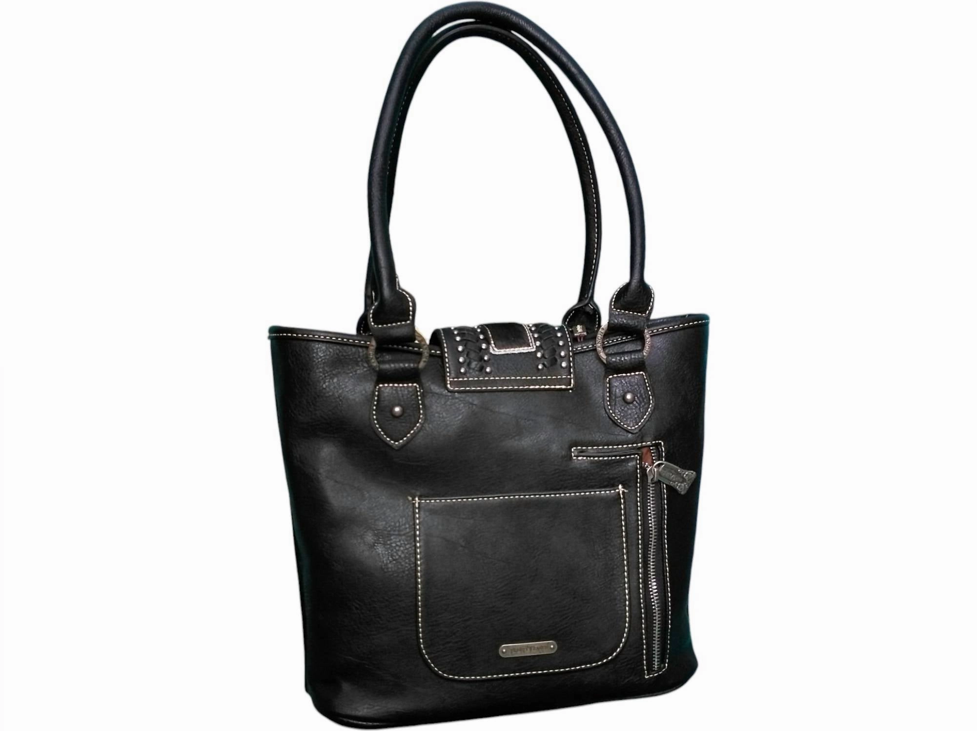 Women's Tooled Metallic Handbag In Black