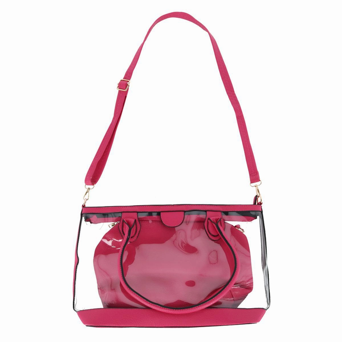 Women's Two Piece Clear Tote & Matching Clutch