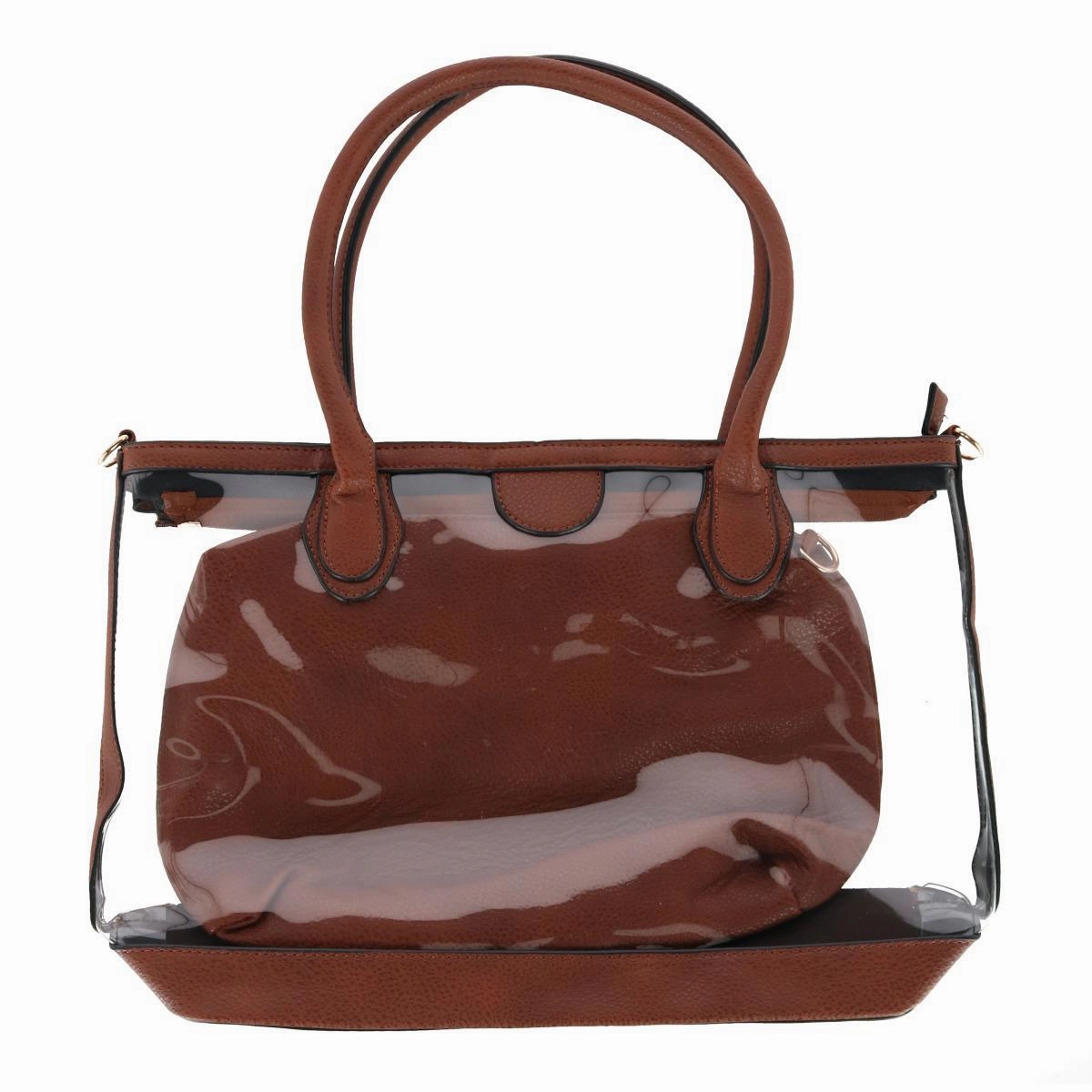 Women's Two Piece Clear Tote & Matching Clutch