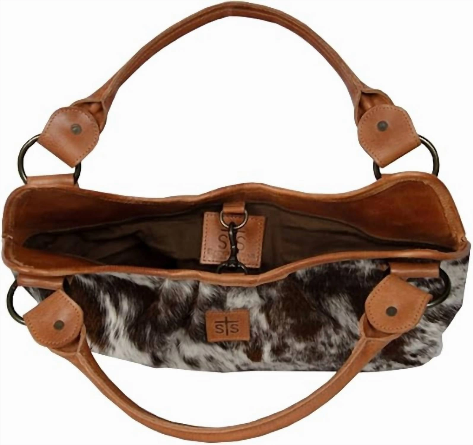 Women's Yippee Kiyay Hobo Cowhide Handbag In Brown/natural