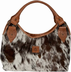 Women's Yippee Kiyay Hobo Cowhide Handbag In Brown/natural